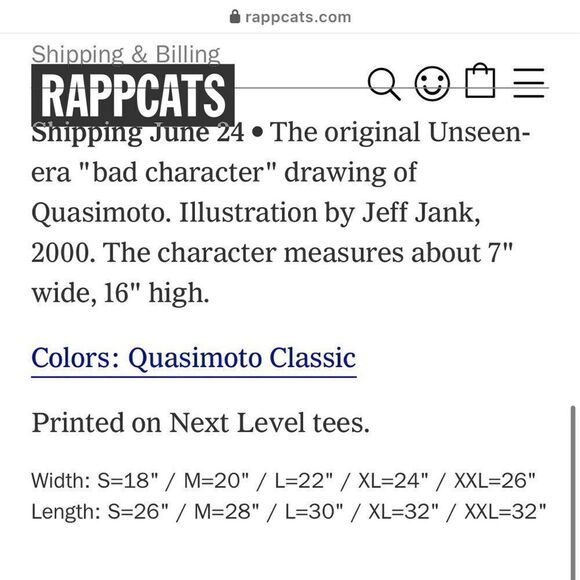 Quasimoto Classic Grey Rappcats T-Shirt The Unseen Bad Character 2022 Jeff Jank - Picture 5 of 5